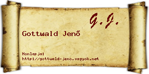 Gottwald Jenő névjegykártya